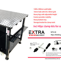 Welding table 1200 x 900mm W/40 pcs Clamping Kits