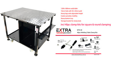 Welding table 1200 x 900mm W/40 pcs Clamping Kits