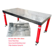 3D Welding table 2000 x1000 x100mm Nitrided Finish W/104 pcs  Modular Fixture Kit