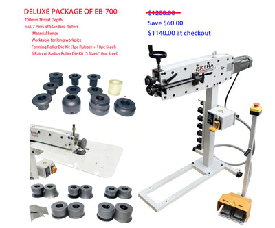 Deluxe Package of EB-700  Motorised Bead Roller W/Table & Forming Die Kit & Radius Die Kit