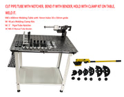 Welding table 900 x 600mm W/40 pcs Clamping Kits & Pipe & Tube Notcher &  Tube Bender