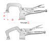 QTC6  2pcs/Pair 6inch (180mm) Table mount C-Clamp Quick Hold Down Suit 16mm Hole & 4-16mm Thick Table Top