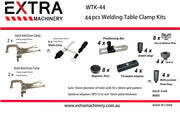 WTK-44A- 44PCS Weld Table Clamp Kit Suit 4 to 12mm Thick Table Plate W/Quick Hold Down Clamps
