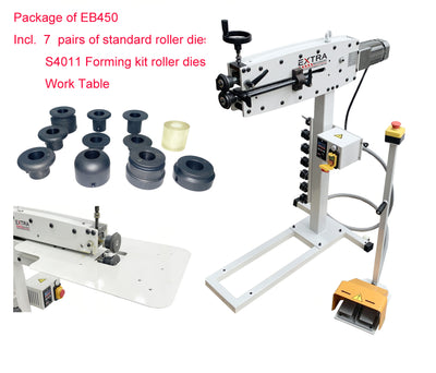 EB-500  Motorised Bead Roller  Variable speed1.2mm Capacity 500mm Throat W/Table & Forming Kit Dies