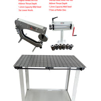 EW-450 English Wheel  & Manual Bead Roller MB-360 & Welding Table 900x600mm