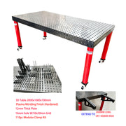 3D Welding table 2000 x1000 x100mm Nitrided Finish W/110 pcs  Modular Fixture Kit