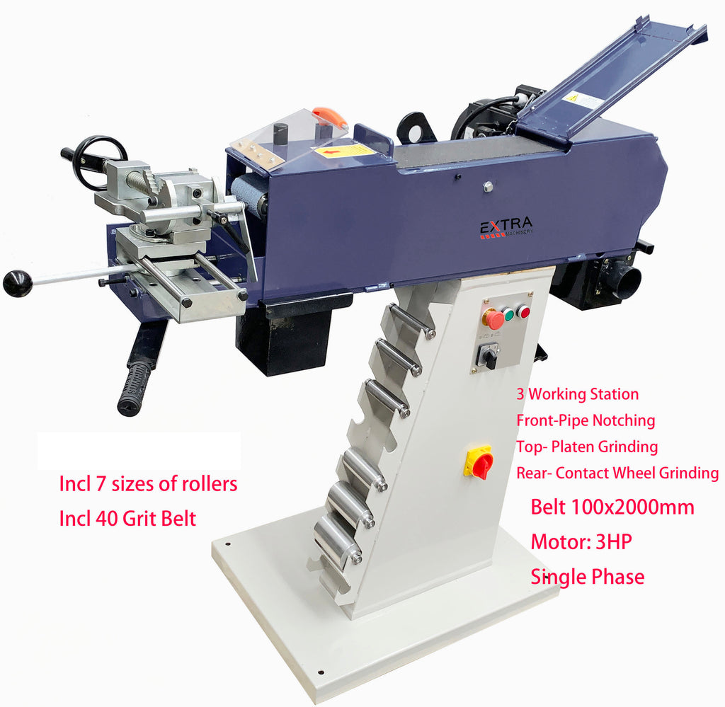 Phase Linisher RPS-76 Pipe & Tube Notcher – Linisher 3 Working Stations 240V Single P ...