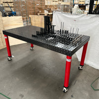 3D Welding table 2000 x1000 x100mm Nitrided Finish W/110 pcs  Modular Fixture Kit