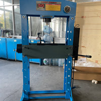 SP-50FM Workshop Hydraulic  Press - 50 Tonne Sliding Cylinder, Pressure Gauge, V Plate