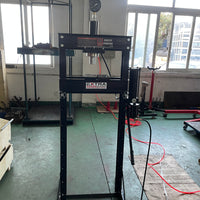 SP-20AL Workshop Hydraulic & Pneumatic Press - 20 Tonne Sliding Cylinder, Pressure Gauge, V Plate
