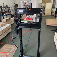 SP-20AL Workshop Hydraulic & Pneumatic Press - 20 Tonne Sliding Cylinder, Pressure Gauge, V Plate