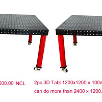 2PC OF 3D Welding table 1200 x1200 x100mm