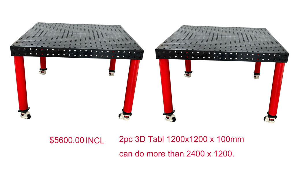 2PC OF 3D Welding table 1200 x1200 x100mm