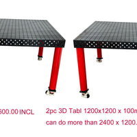 2PC OF 3D Welding table 1200 x1200 x100mm