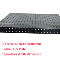 3D Welding table top 1200 x1200 x100mm Nitrided Finish 12mm Table Plate 16mm Hole