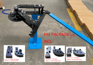 TB-3 Manual Tube & Pipe Bender 4X4 Plus  B Package Incl 26.9mm, 42.4mm & 48.3mm Dies 120 Degree