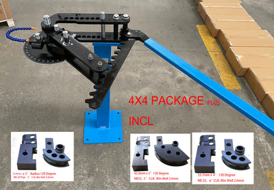 TB-3 Manual Tube & Pipe Bender 4X4 Plus  Package Incl 26.9mm, 33.7mm & 42.4mm Dies 120 Degree (Copy)
