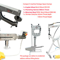 Compact 4-machine Package of English Wheel EW-450 & Planishing Hammer PH-51  & Motorized Bead Roller EMB-460 & Shrinker-stretcher