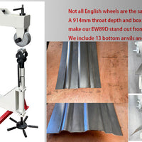 5-machine Package of EW-940D English Wheel & Planishing Hammer PH-51  & Motorized Bead Roller EB-1070, 2PCS Shrinker Stretcher