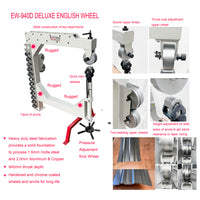 Package EW-940D English Wheel Heavy-Duty  1.6mm  & Planishing Hammer PH-51