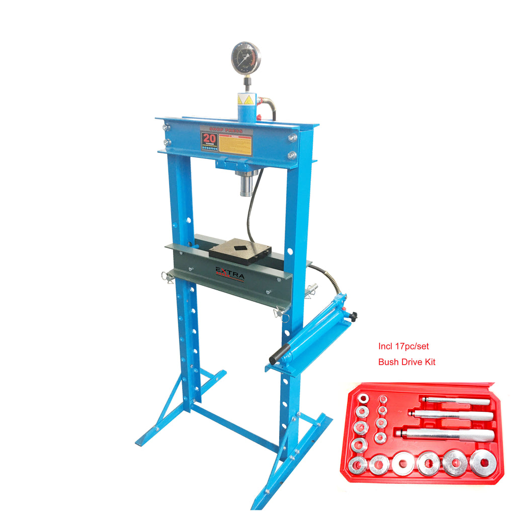 SP-20 Workshop Hydraulic Press with 17pc/set Bush Drive Kit