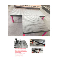 3D Welding table 2400mm +3D Wedling Table 1200mm Nitrided Finish W/110 pcs  Modular Fixture Kit