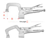 QTC11  2pcs/Pair 11inch (280mm) Table mount C-Clamp Quick Hold Down Suit 16mm Hole & 4-16mm Thick Table Top