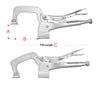 QTC14  2pcs/Pair 14inch (350mm) Table mount C-Clamp Quick Hold Down Suit 16mm Hole & 4-16mm Thick Table Top