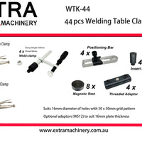 76 pcs  Modular Fixture Kit for 16mm hole weld table