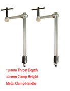 120mm Throat  300mm Clamp Height Weld Clamp W/Lock Nut Suit 12mm Thick Table Top