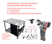 Welding table 1200 x 900mm W/72pcs Clamping Kits & Pipe & Tube Notcher & Industrial Grinder/Linisher