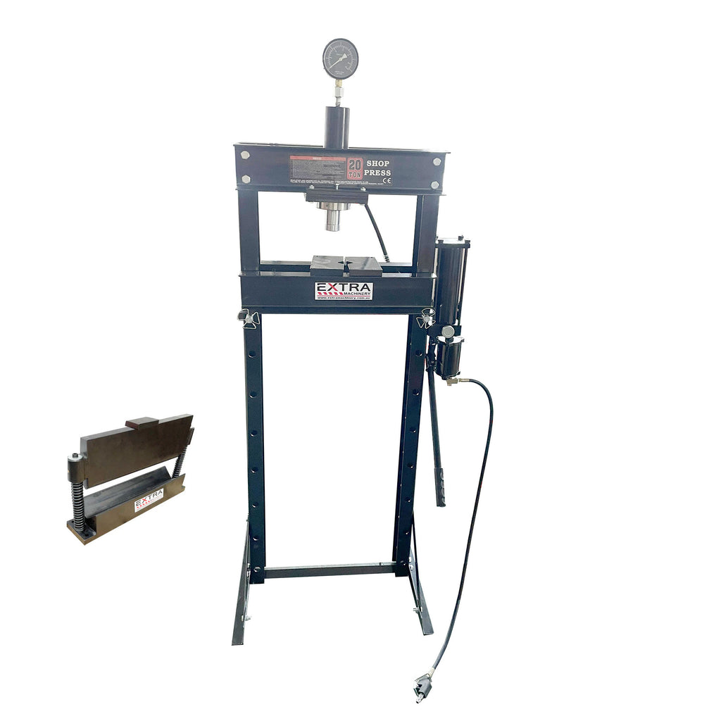 SP-20AL - Workshop Hydraulic & Pneumatic Press - 20 Tonne Sliding Cylinder W/Press Brake Attachment