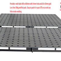 2pcs of Welding table tops 900 x 600mm W/ one set of 40 pcs Clamping Kits