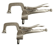 QTC9  2pcs/Pair 9inch (250mm) Table mount C-Clamp Quick Hold Down Suit 16mm Hole & 4-16mm Thick Table Top