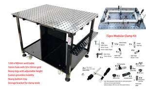 Welding table 1200 x 900mm W/72 pcs  Modular Fixture Kit