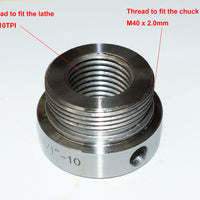 Insert 1"x10TPI for Wood Lathe Chuck