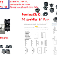 Package of Bead Roller Dies  to suit bead roller 22mm or 7/8" Shaft