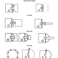 Wood Lathe Chuck 3.75" Self Centering Scroll W/5 types of jaws & insert 3/4X16TPI