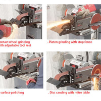 Package of Bench grinder EX8 /Belt Linisher 50 x 915mm (Swivel)/Disc sander (include 2 tool rests for linisher)