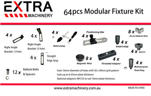 WTK-64 - 64PCS Modular Fixture Kit for Weld Table weld tables from 4mm to 12mm thick